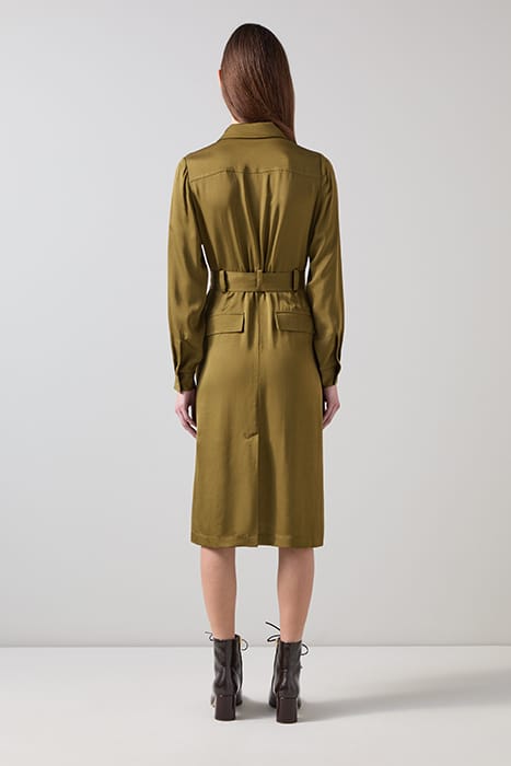 NEWTON UTILITY SHIRT DRESS OLIVE 2