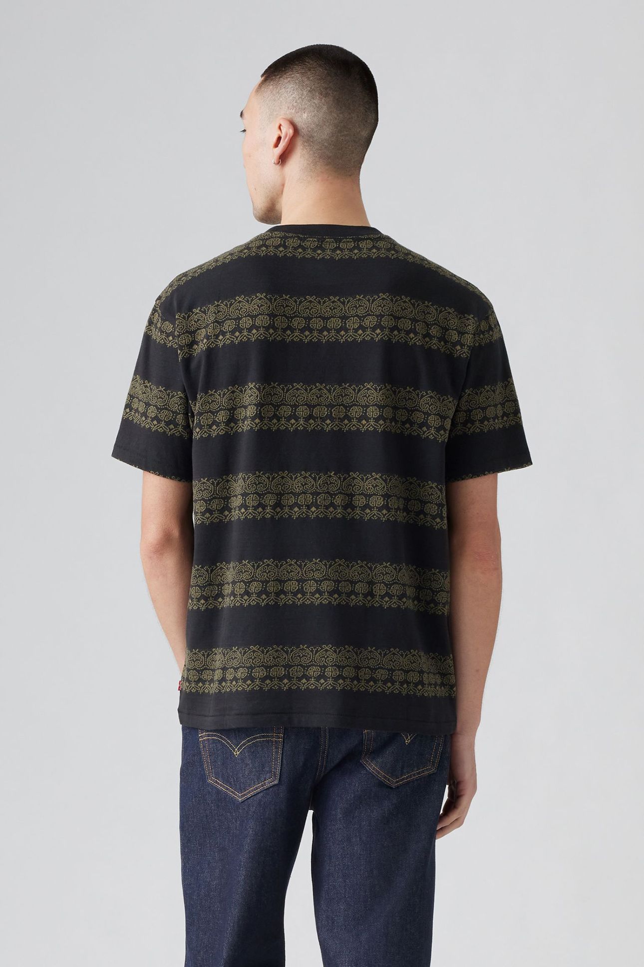 RED TAB VINTAGE TEE TRIPP GEO STRIPE JET 2