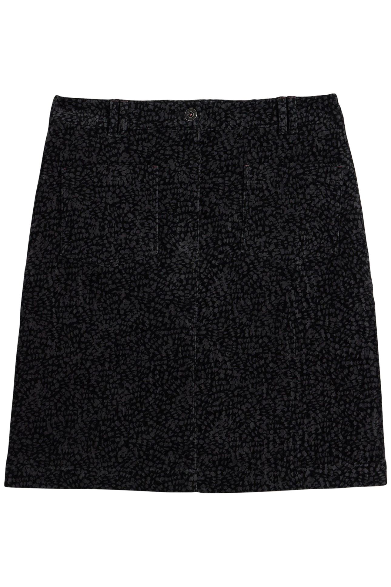 MELODY ORGANIC CORD SKIRT BLACK PRINT 3