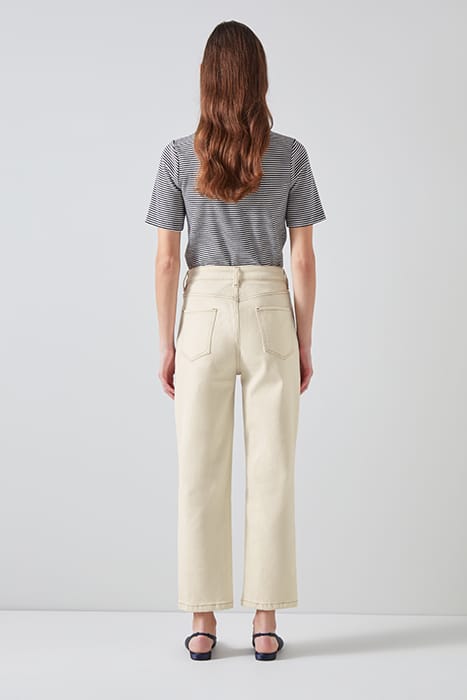 ALLIE WIDE FLARED JEANS ECRU 2