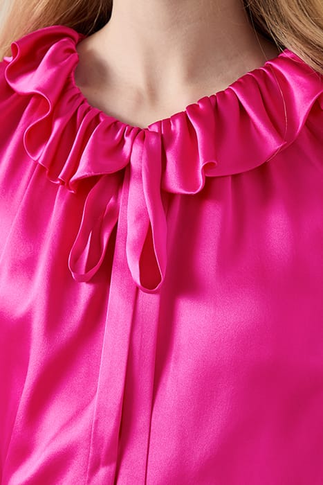 COCO FRILL BLOUS BRIGHT PINK 5
