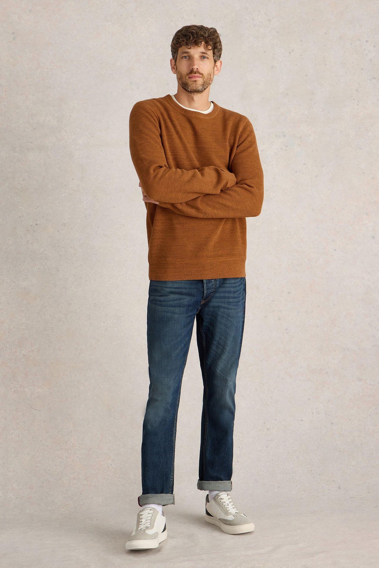 ATTADALE CREW NECK JUMPER DARK ORANGE 3