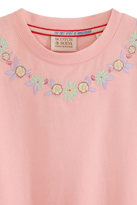 GIRL S&S DENIM GROUP STRETCH JERSEY/ SWISS DOT FASHION TOP L 3
