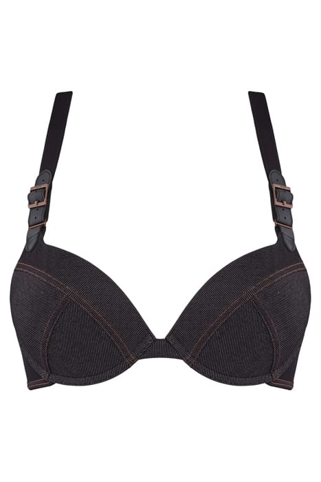 CALAMITY JANE BLACK DENIM PUSH UP BRA 3
