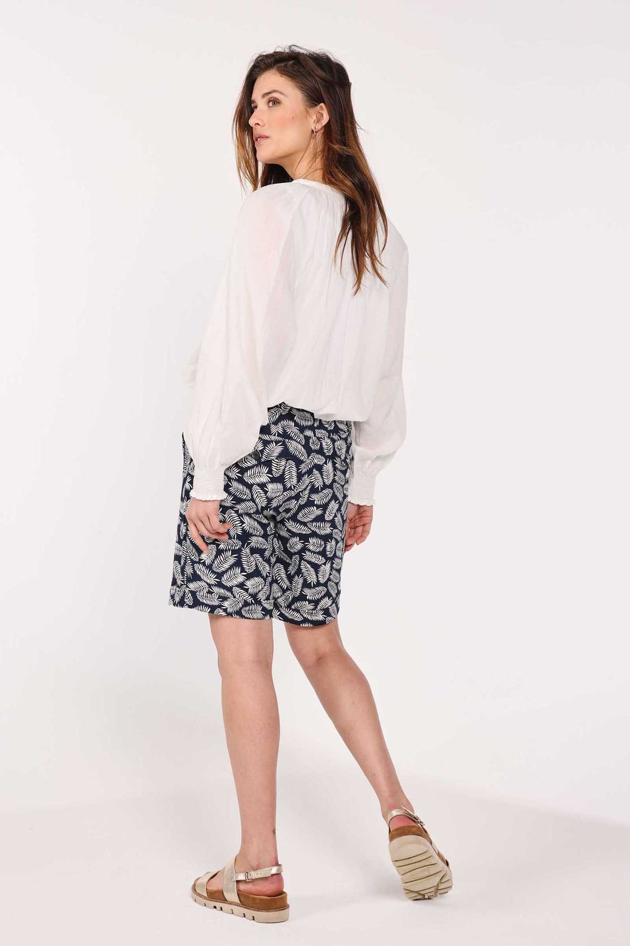 TRAVEL BERMUDA VOLARE PRINT DARKBLUE WITH FEATHERS PRINT 3