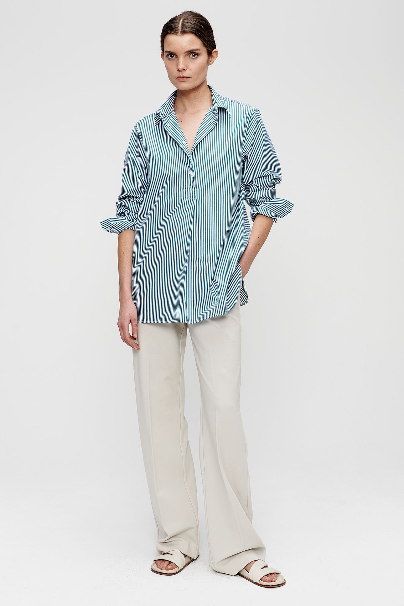 LONG POLO TOP SPRING GREEN 2