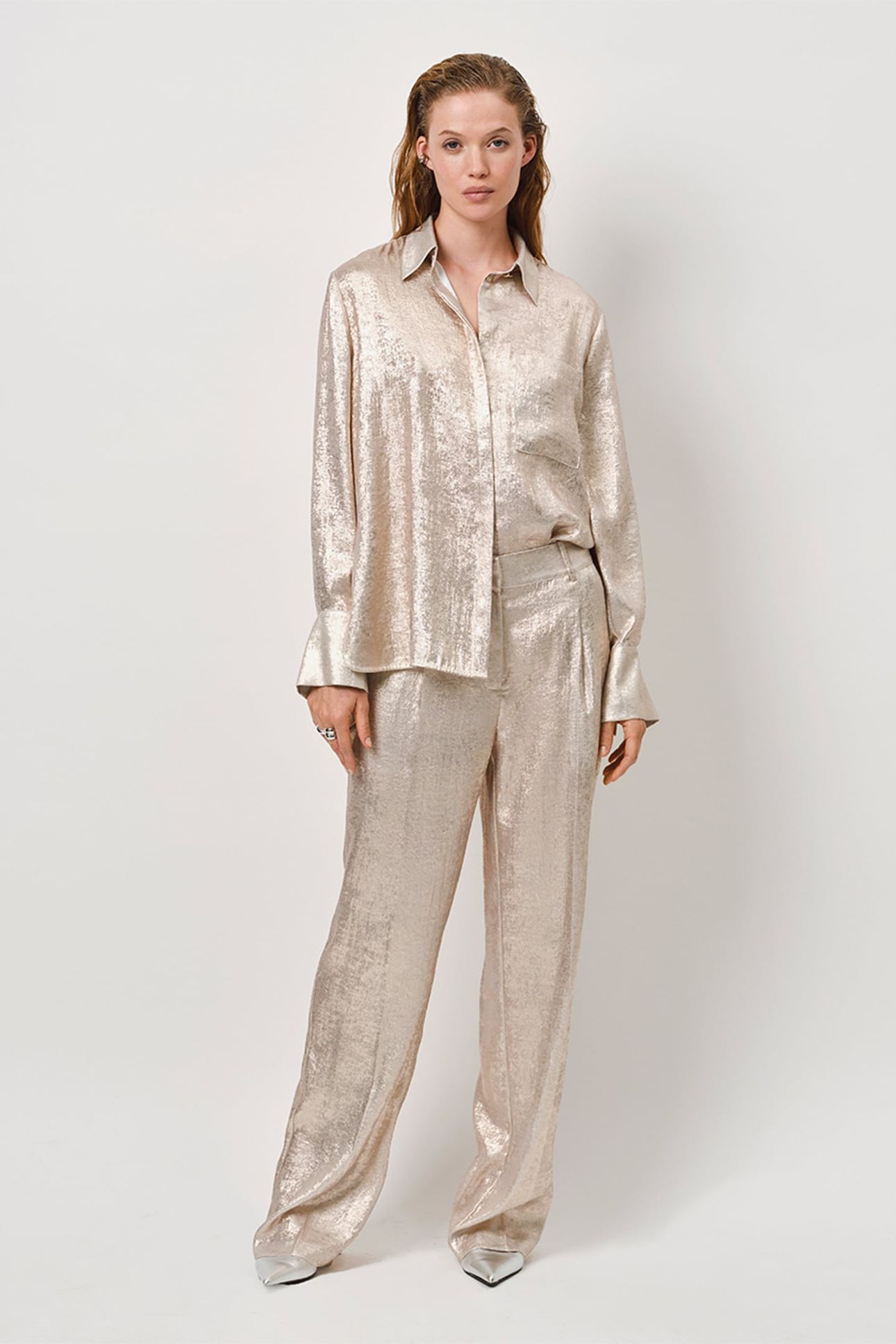 CHARM METALLIC PANTS GUN METAL 1