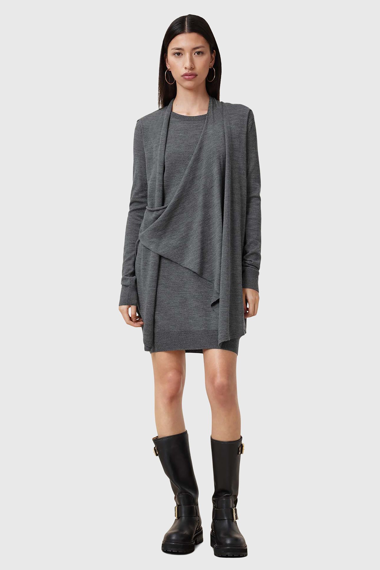DRINA DRESS GREY MARL 3
