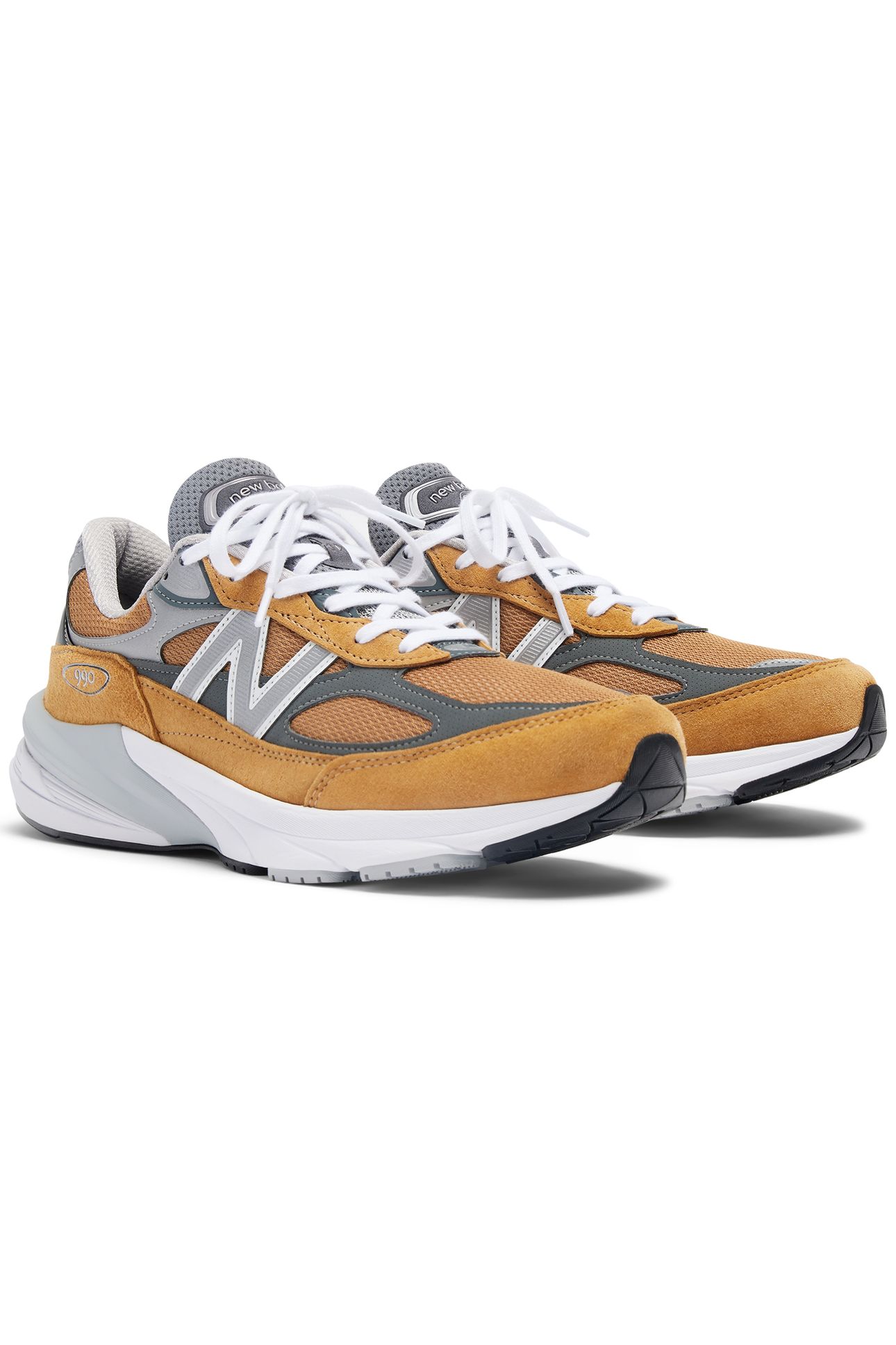U990TN6 MADE IN USA SNEAKERS IN ORANGE AND GREY 2