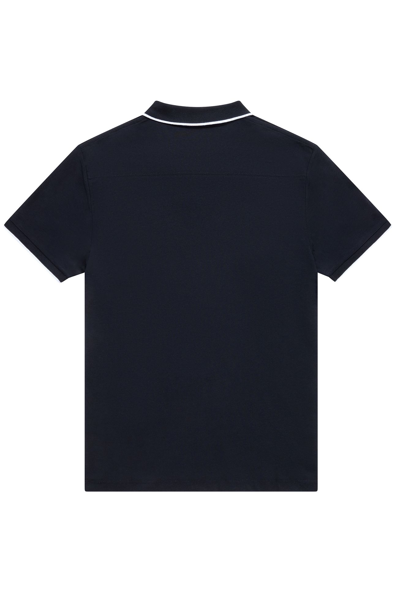 TROPHY TIPPED POLO BLACK/WHITE 2