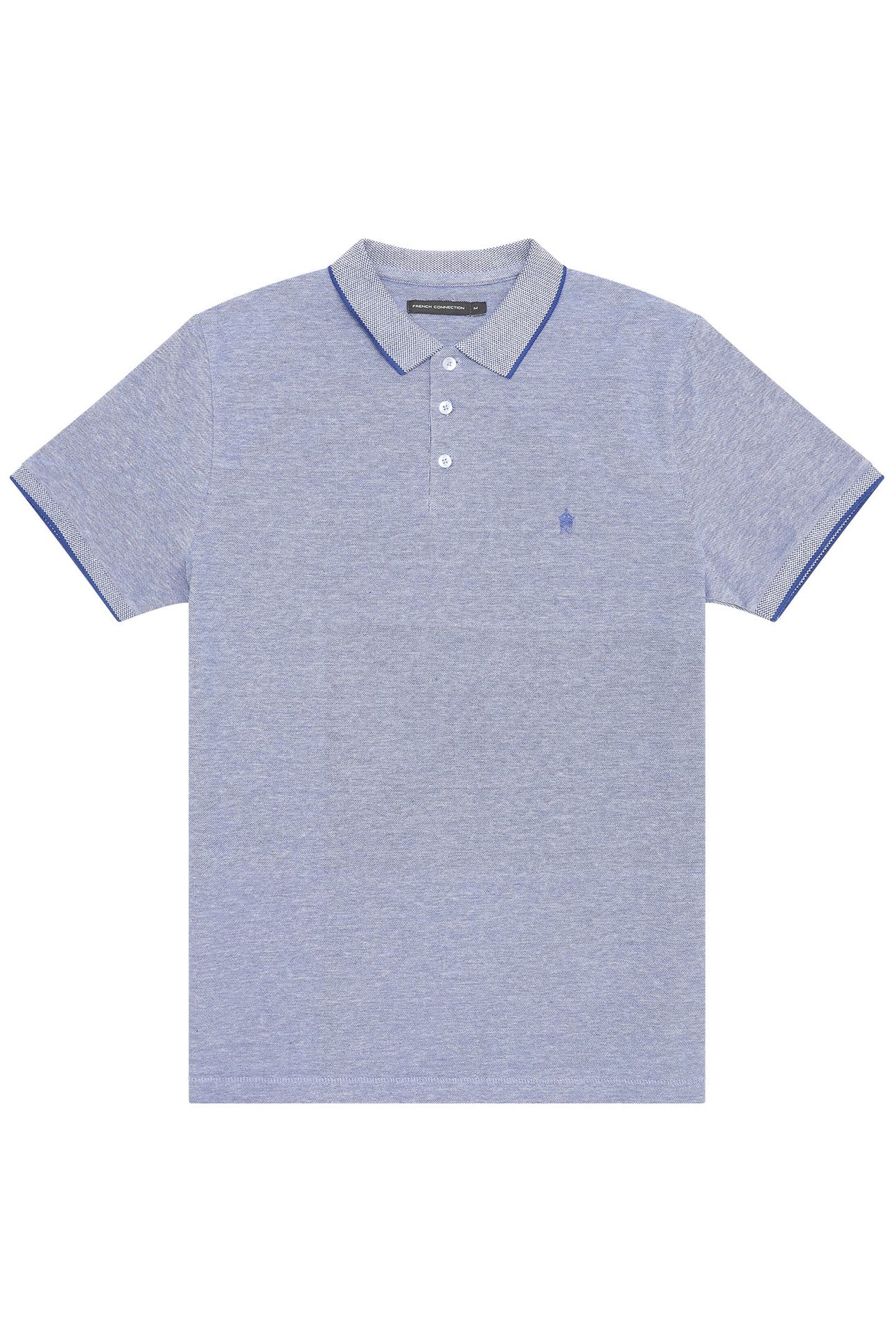 BIRDSEYE TIPPED POLO BRIGHT BLUE/BRIGHT B 1