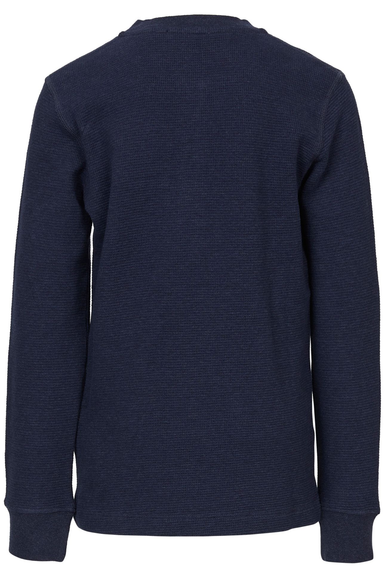 DENIM BLUE HENLEY T-SHIRT IN BLUE 2