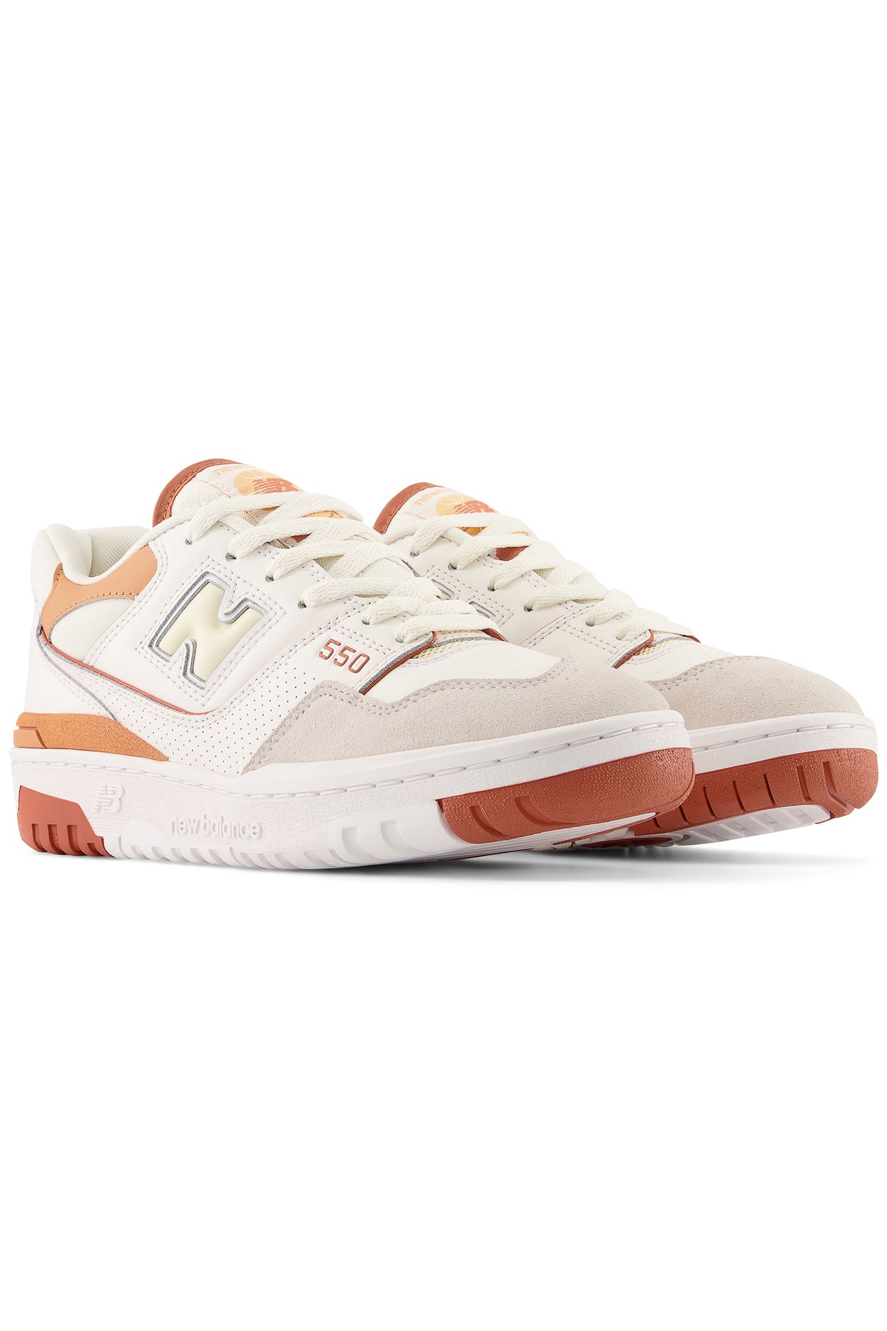 BBW550WA SNEAKERS IN WHITE AND APRICOT 2