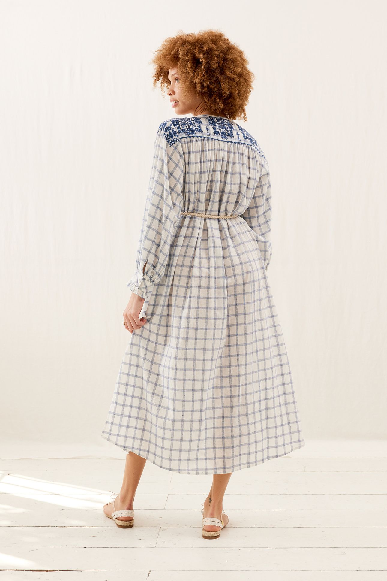 DRESS DEEPALI BLUE RIVER CHECKS 2