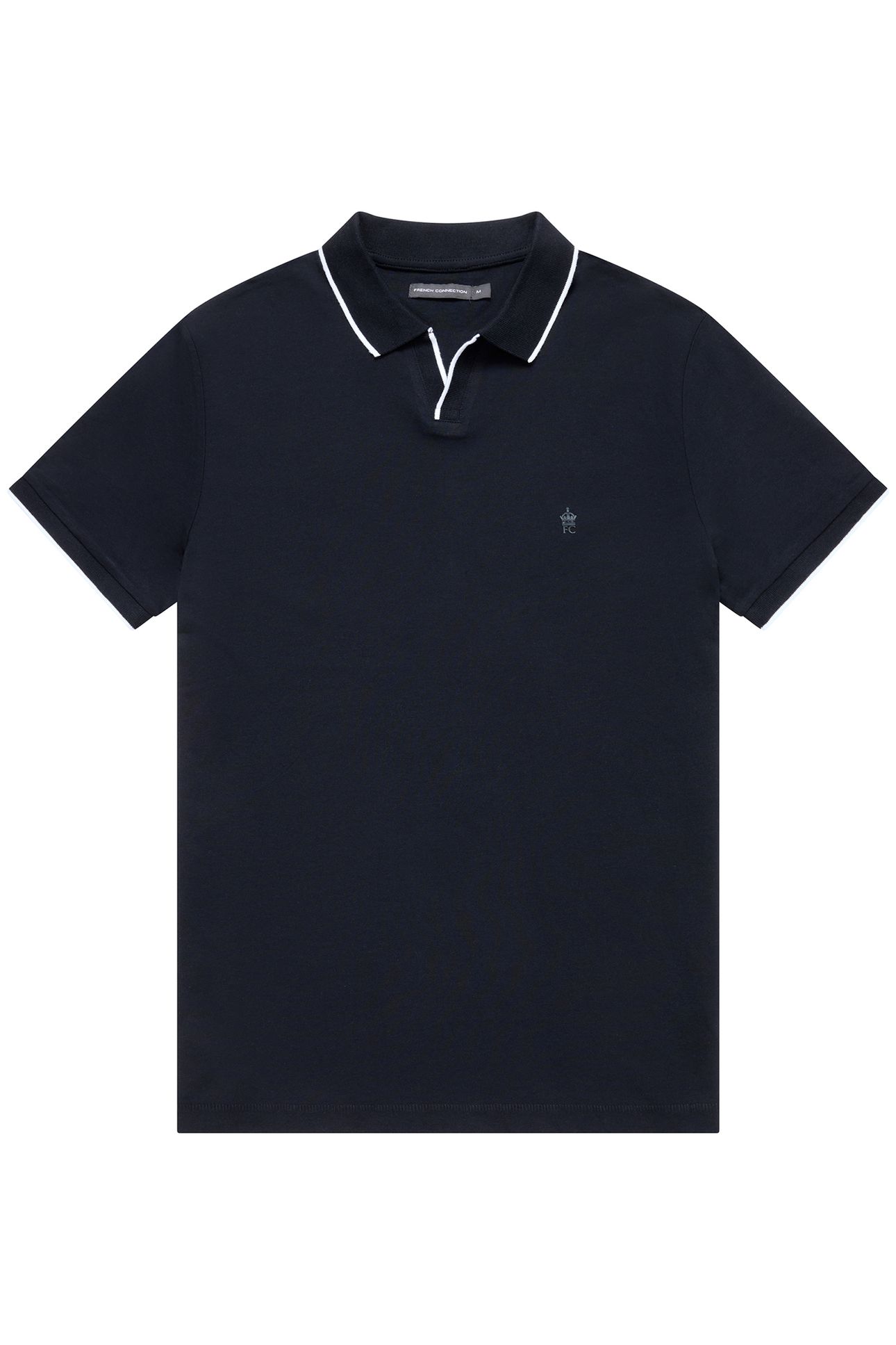 TROPHY TIPPED POLO BLACK/WHITE 1
