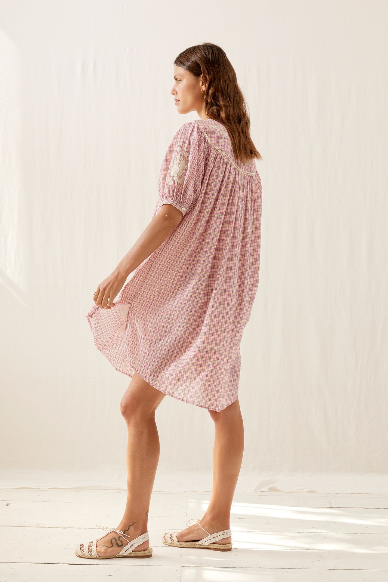 DRESS LIVIANE FUCHSIA TARTAN JOY 2