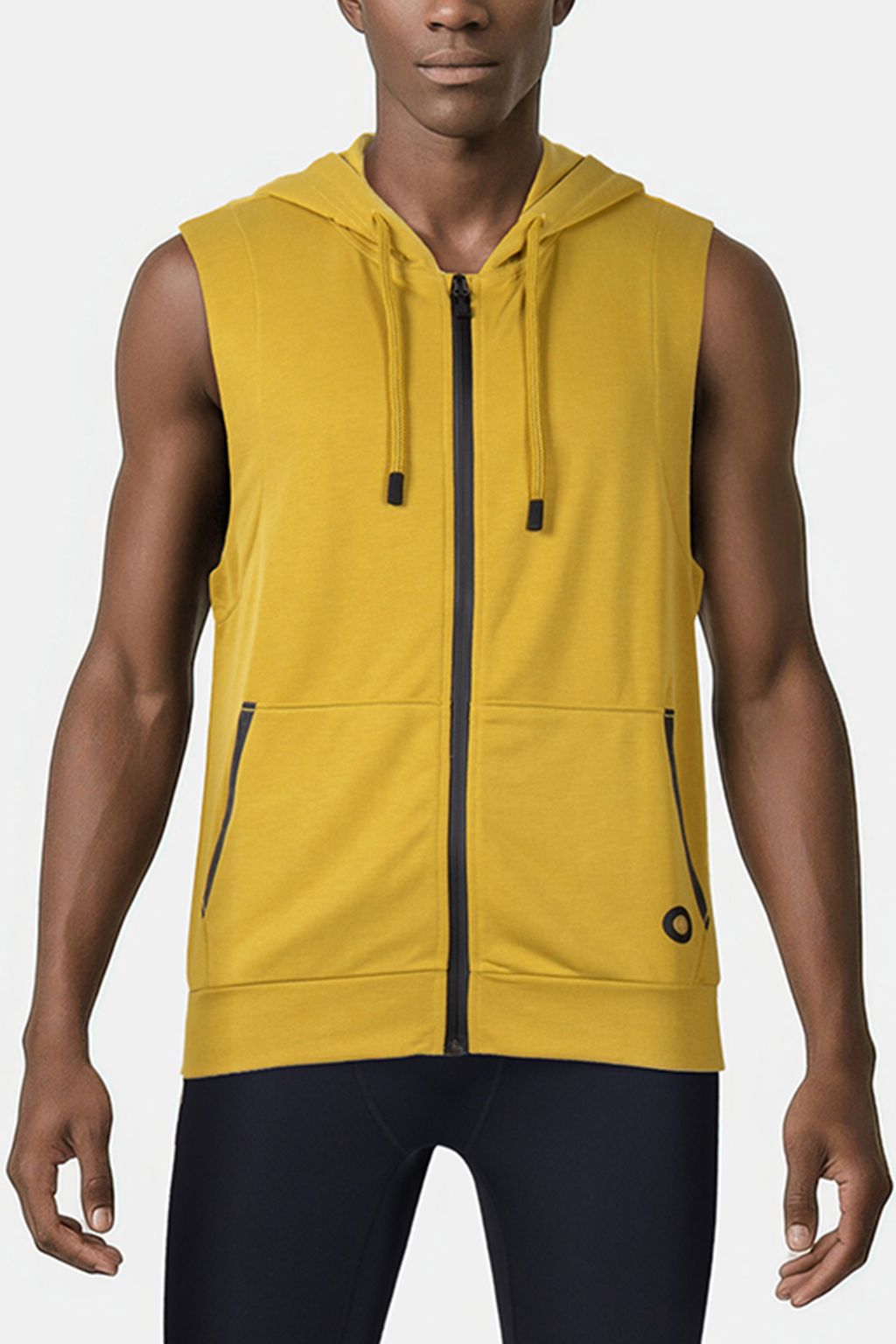DRAPER - MEN'S SLEEVELESS HOODIE GOLD 1