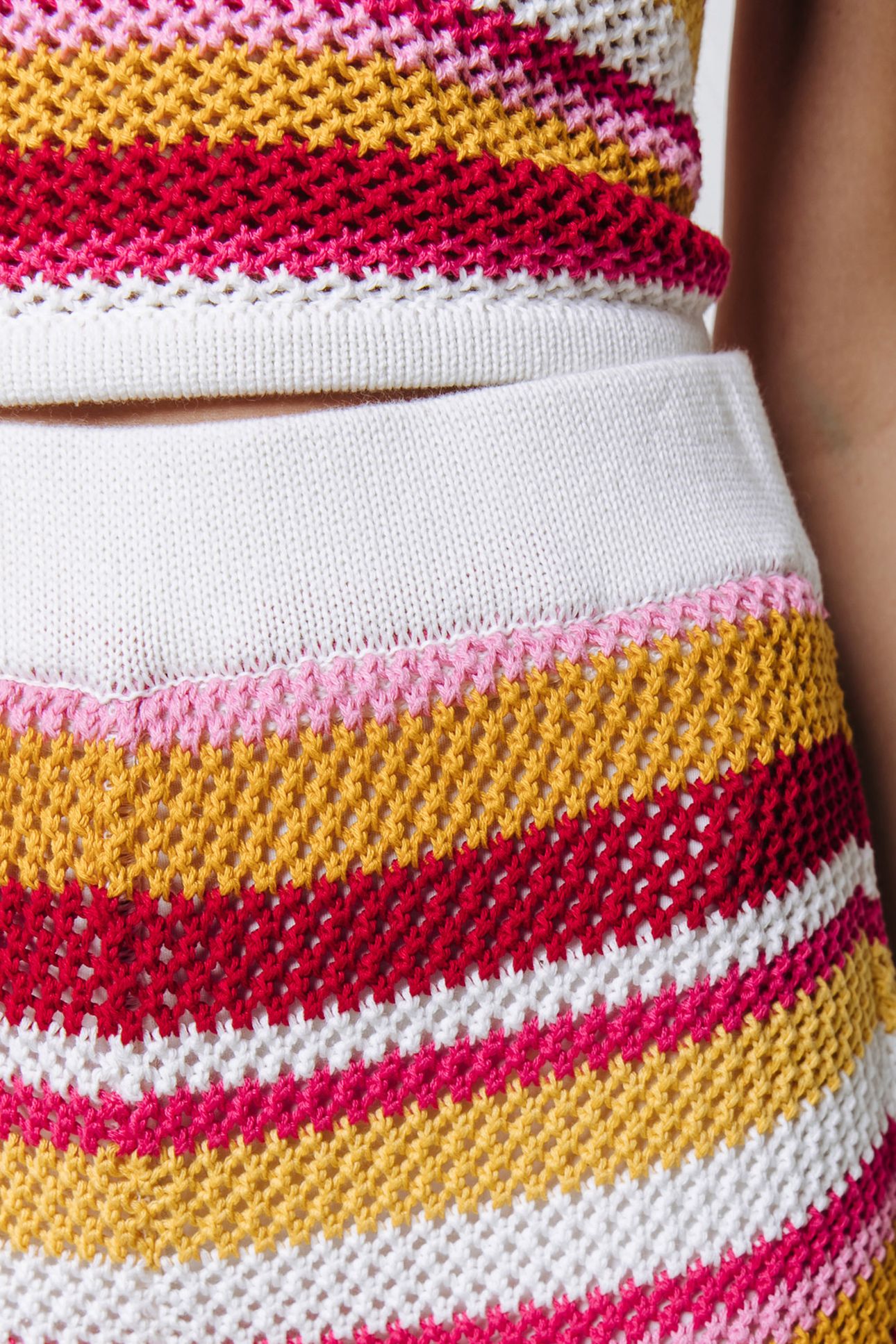 LOEKIE CROCHET STRIPE FLARE PANTS MULTICOLOR 5