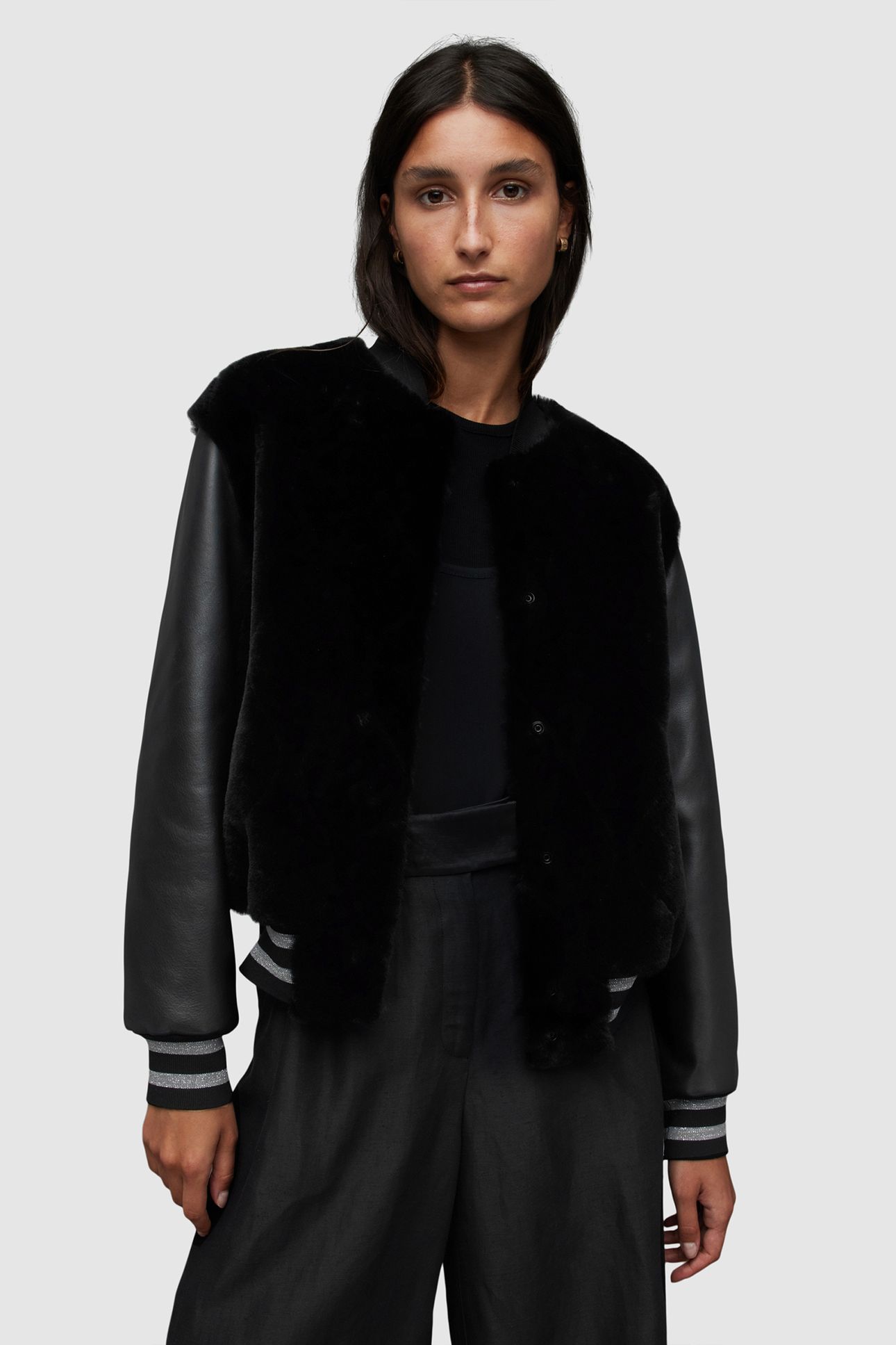MARGOT BASEBALL JKT BLACK 1
