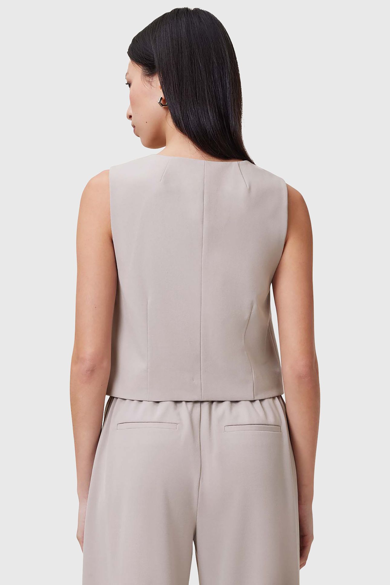 ALEIDA TRI WAISTCOAT GREIGE BROWN 2