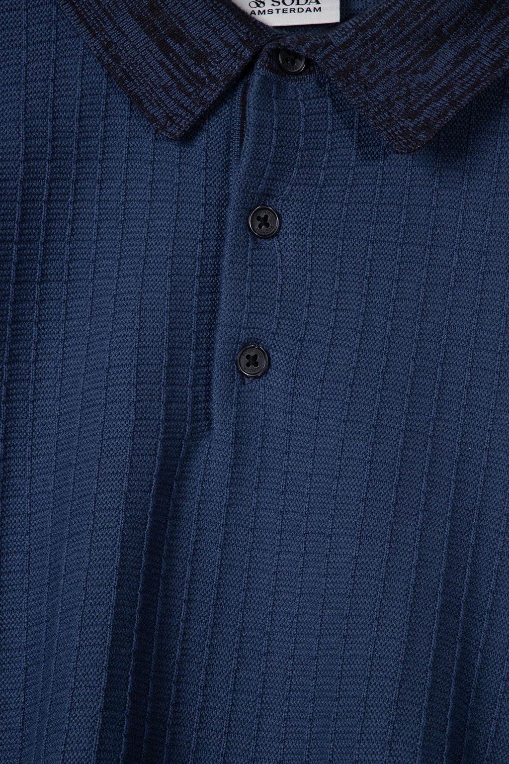 MARLED RIB SWEATER SS POLO DARK OBSIDIAN 4