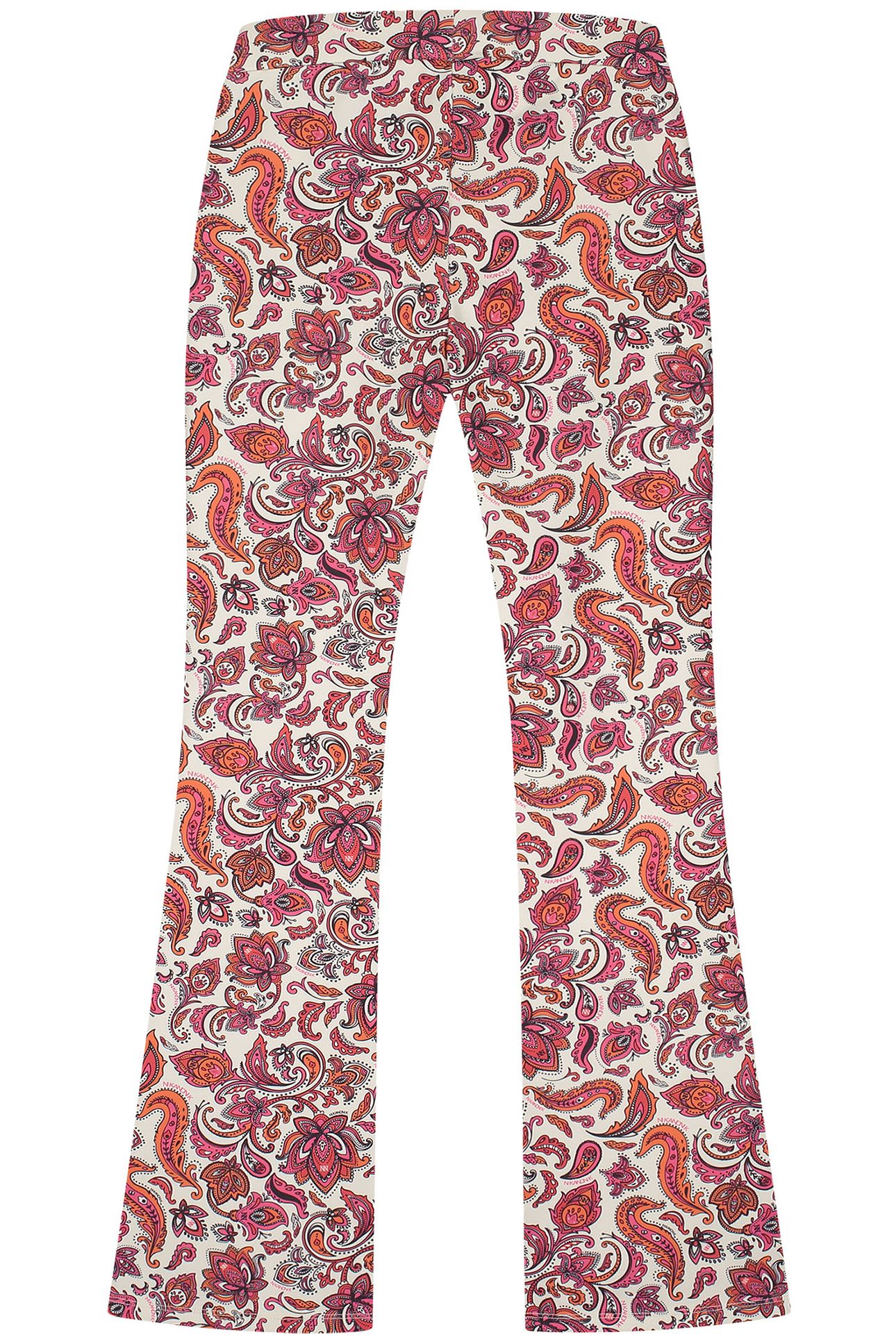 PRINTED FLARED PANTS VIBRANT ORANGE/FUCHSIA POP 3