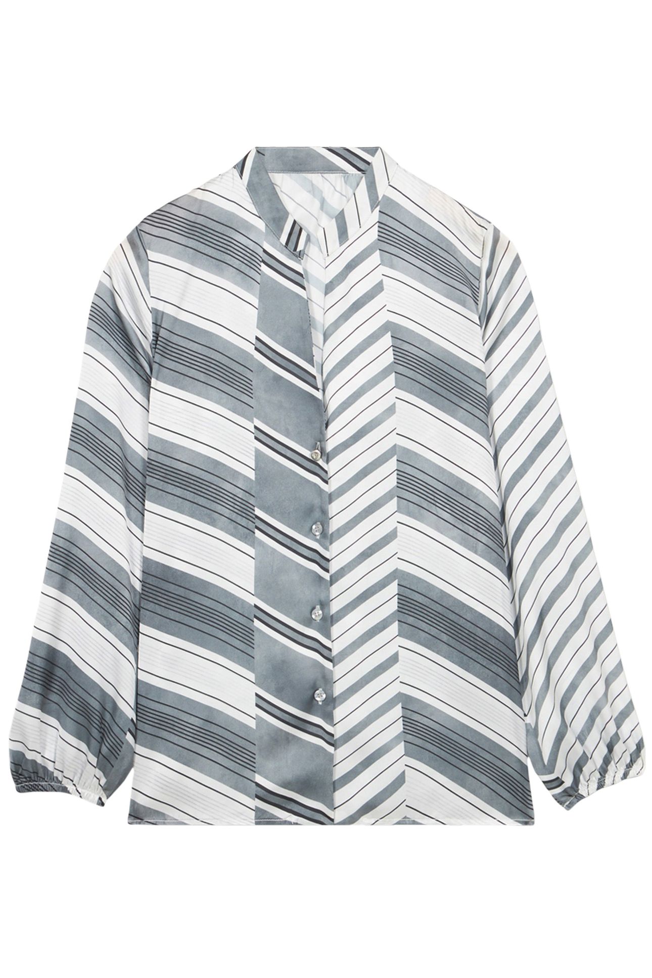 PATTERNED SATIN SHIRT GREY 3