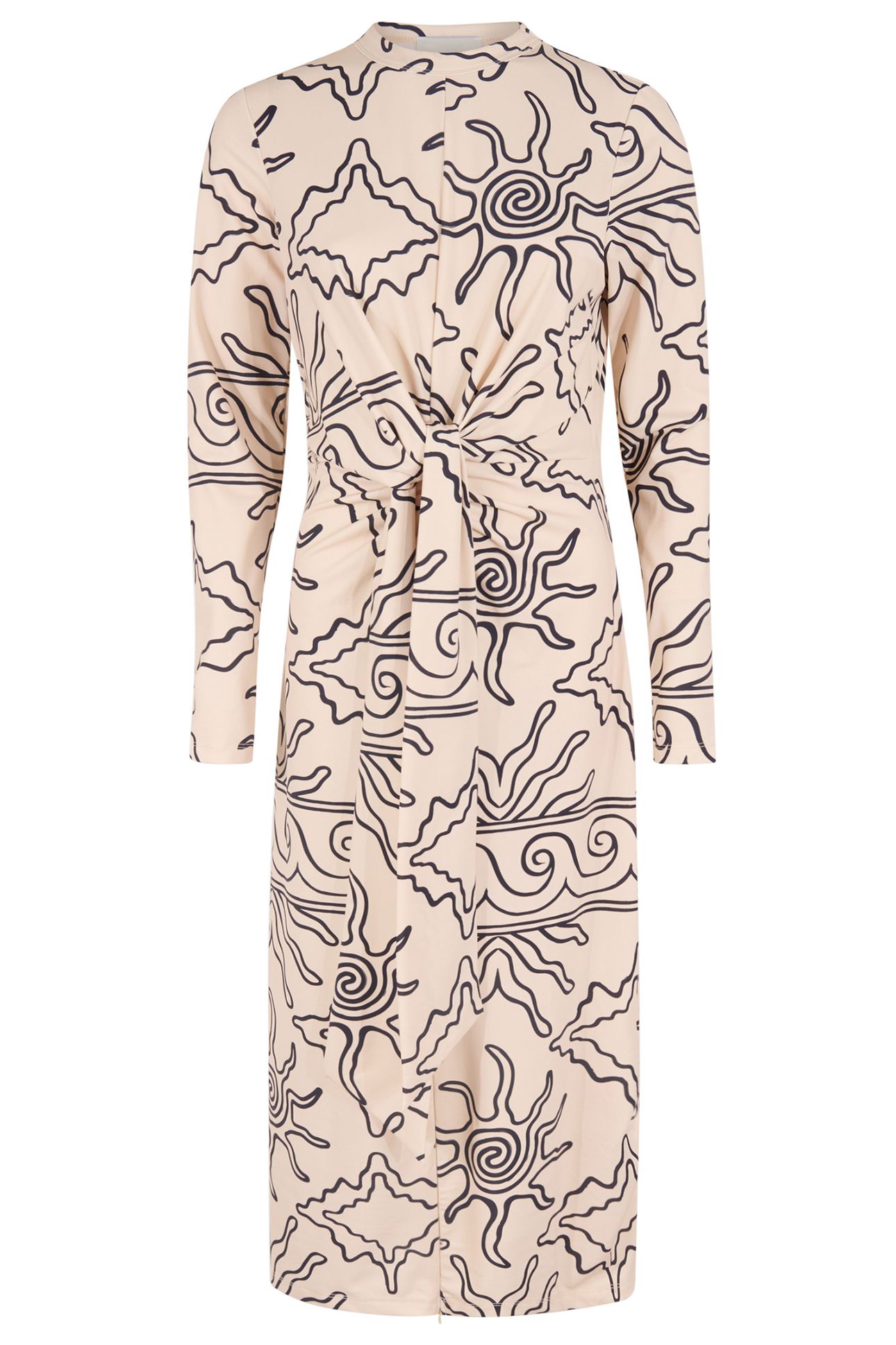 LA-SBPRINTED TRAVEL DRESS BLACK/WHITE 3