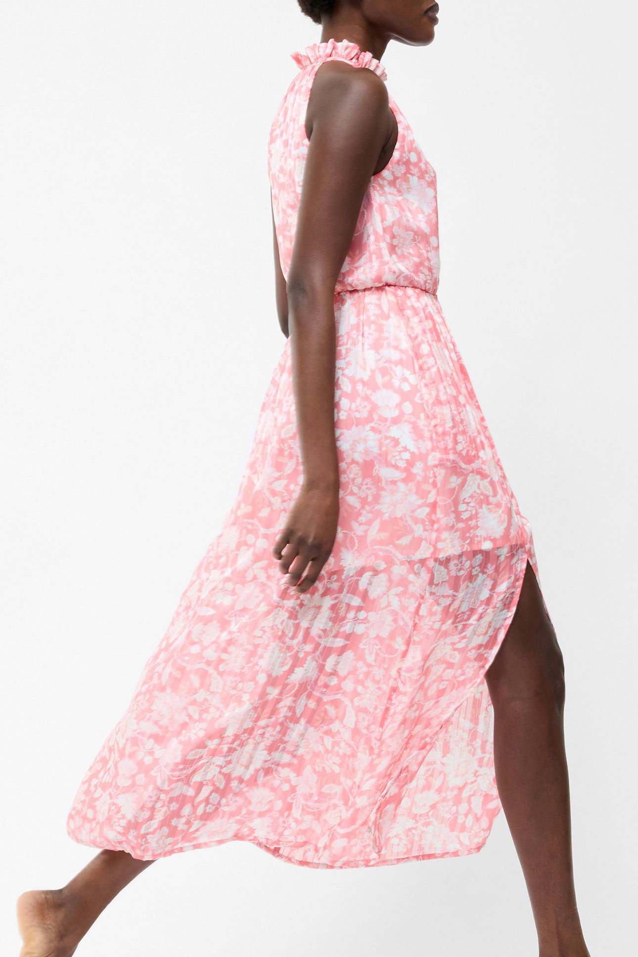 CYNTHIA HALTERNECK MIDI DRESS PINK BLOSSOM 3