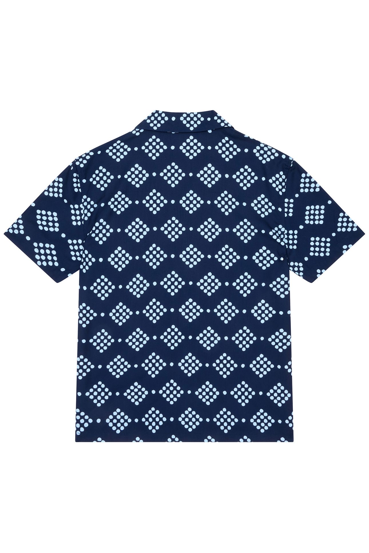 DOT VISCOSE REVERE SHORT SLEEVE SHIRT MARINE 2