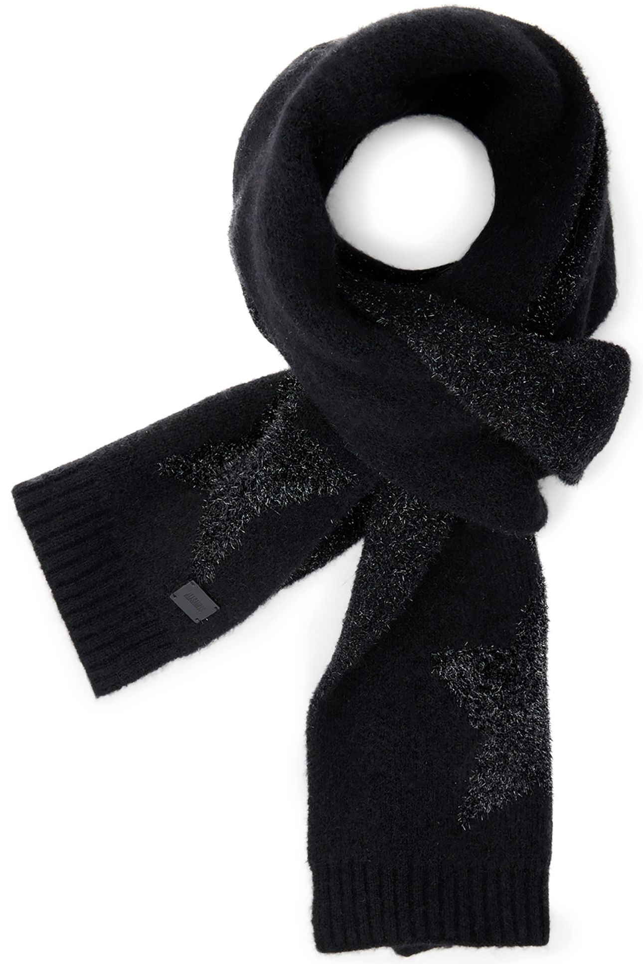 STAR TINSEL SCARF BLACK 2