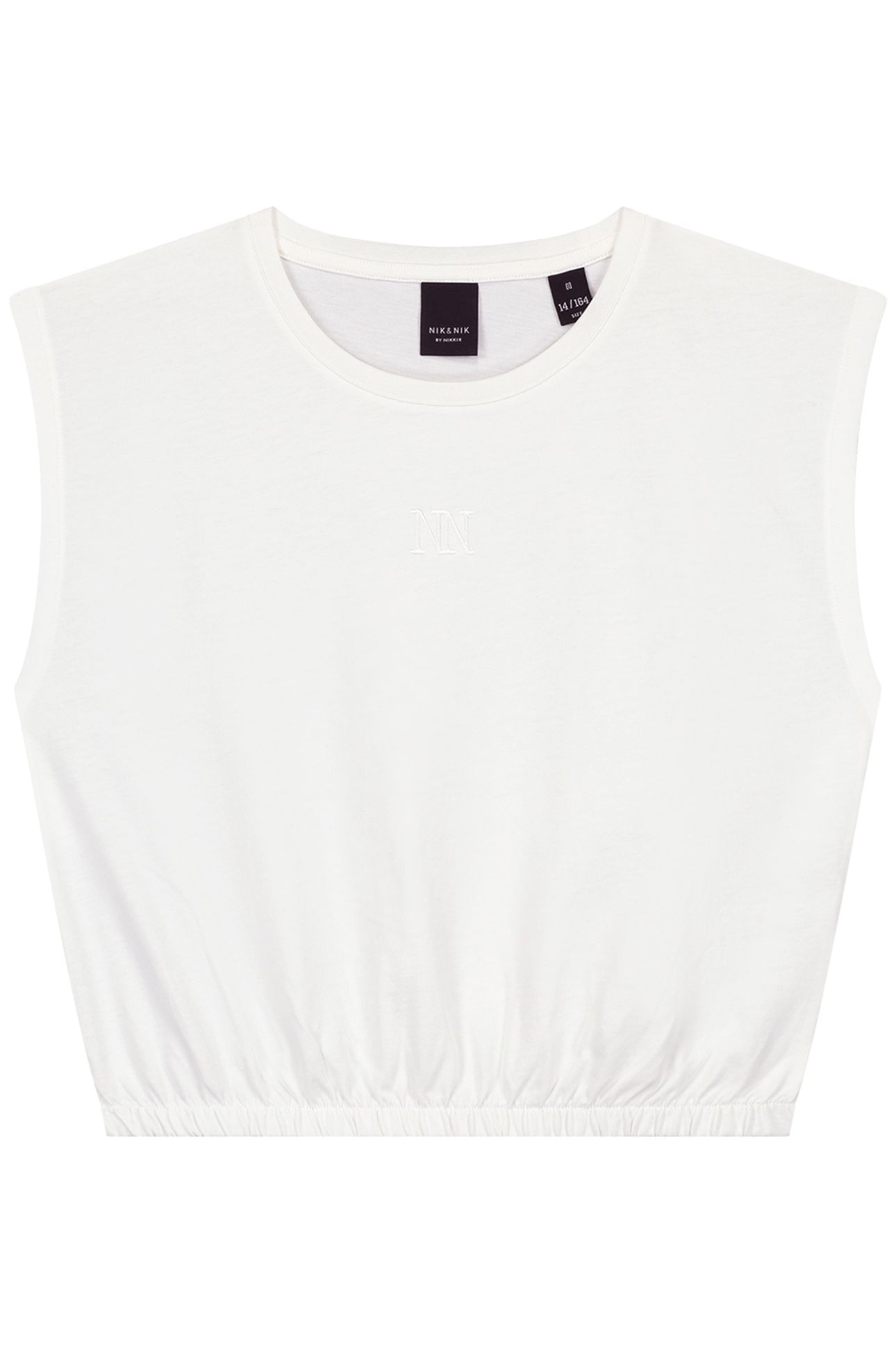 ELASTIC WAIST T-SHIRT OFF WHITE 2
