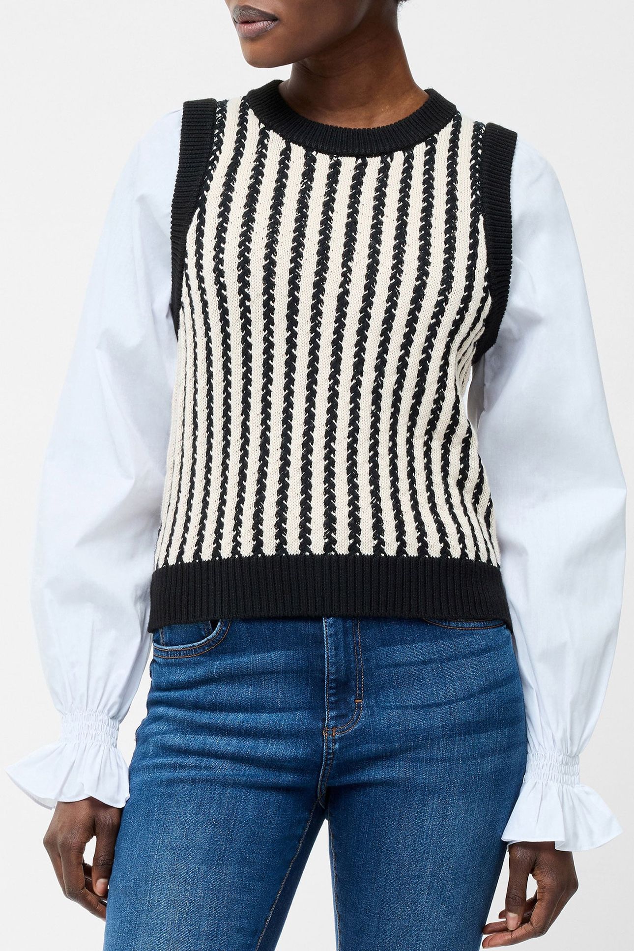 2-IN-1 TANK SHIRT BLACK/CLASSIC CREAM 1