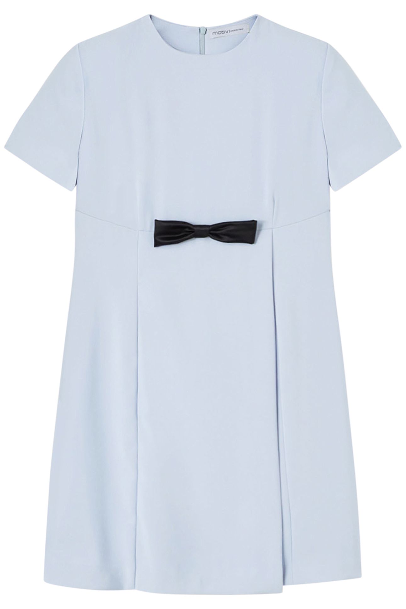 SHEATH DRESS WITH BOW LIGHT BLUE 4
