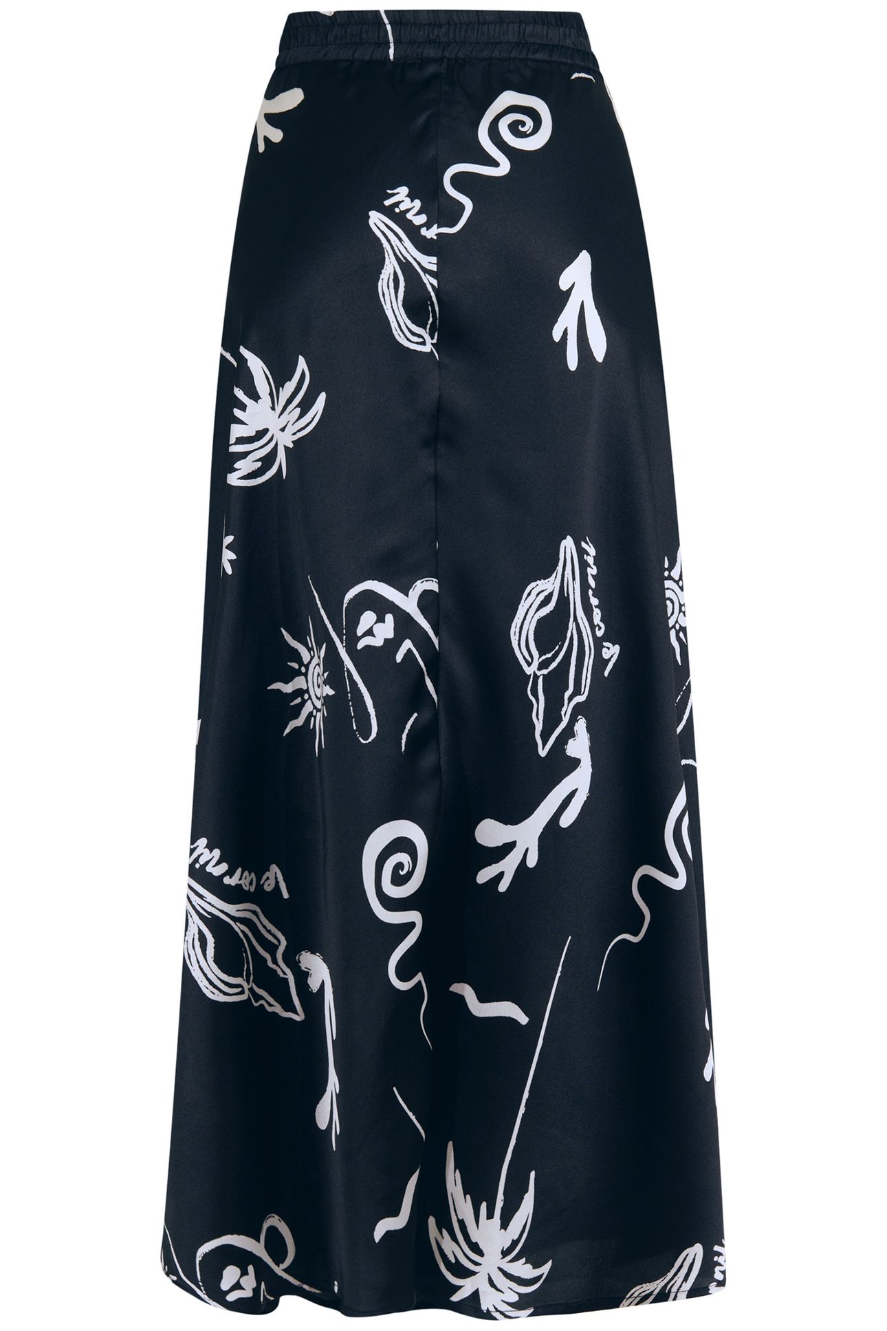 LA-SBSATIN SKIRT BLACK/WHITE 4