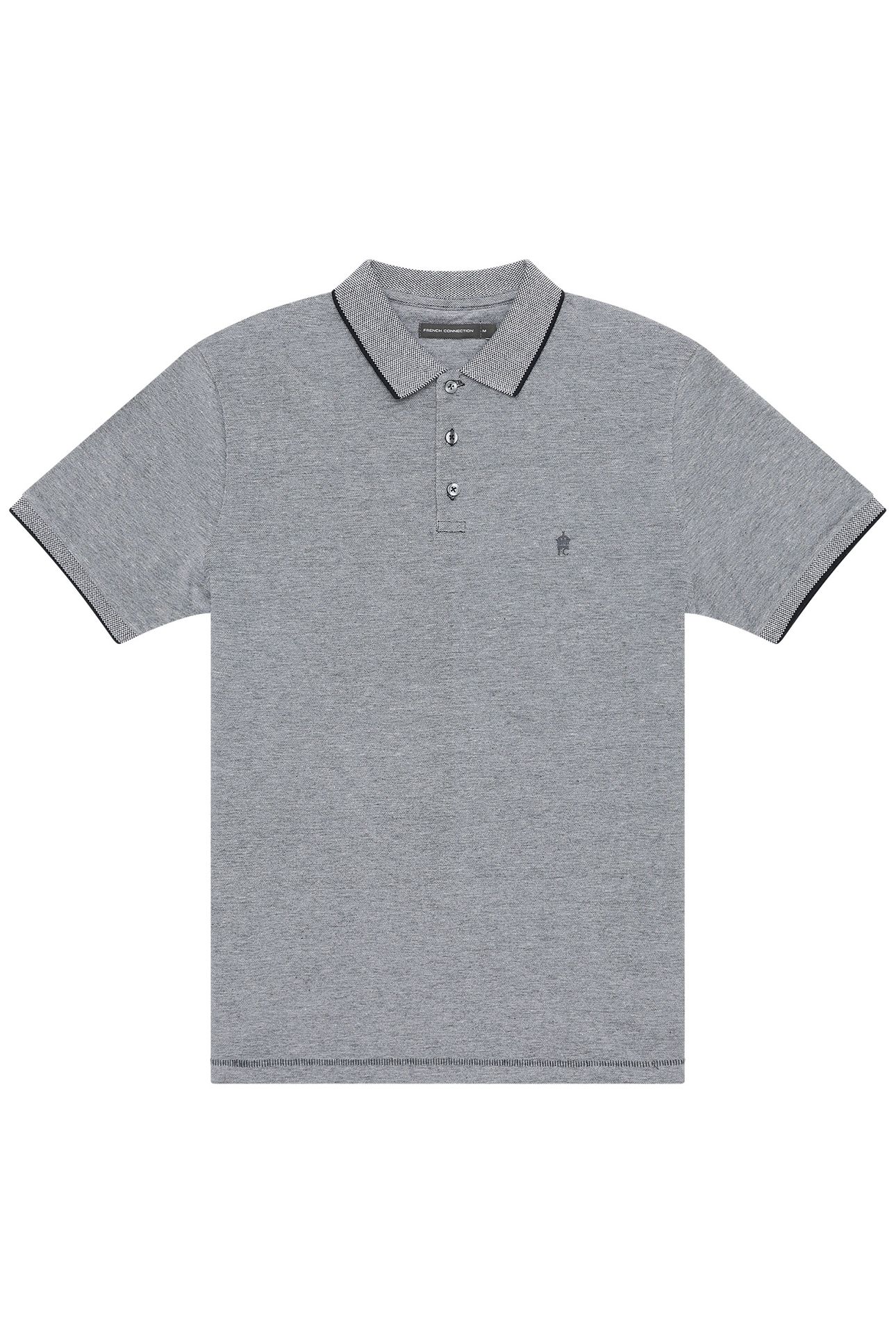 BIRDSEYE TIPPED POLO MARINE/MARINE 1