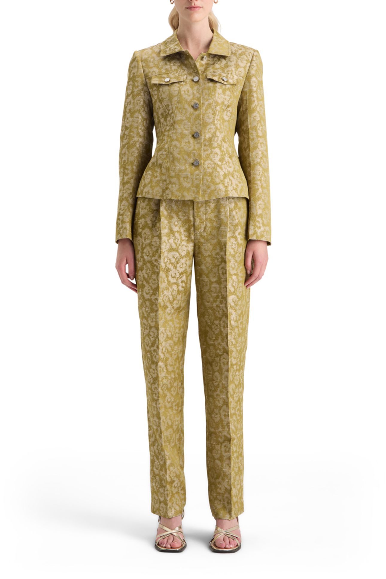 JACQUARD FITTED TRUCKER BLAZER IKAT LEOPARD 3