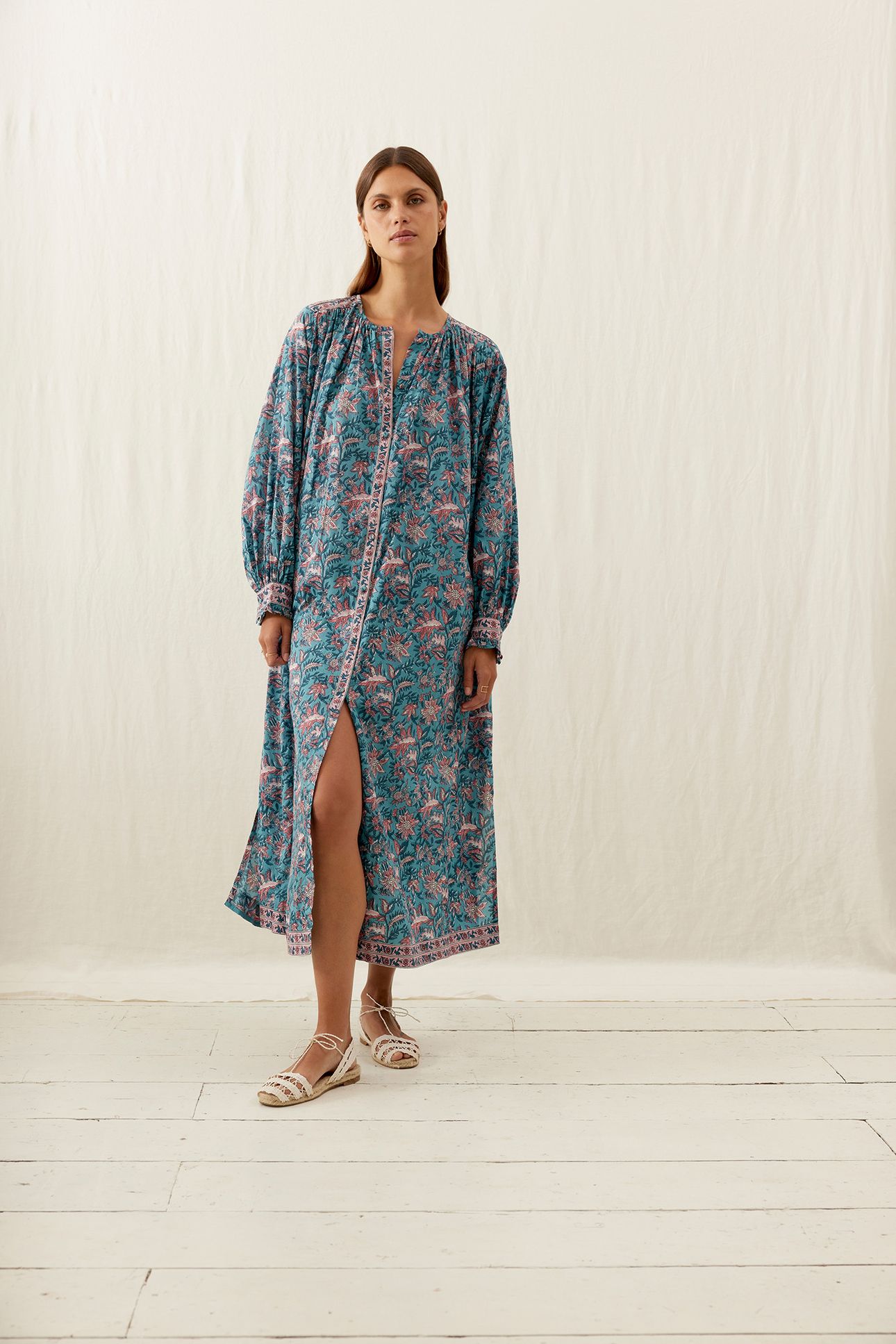 DRESS DEEPALI TEAL GARDEN OF EDEN 1