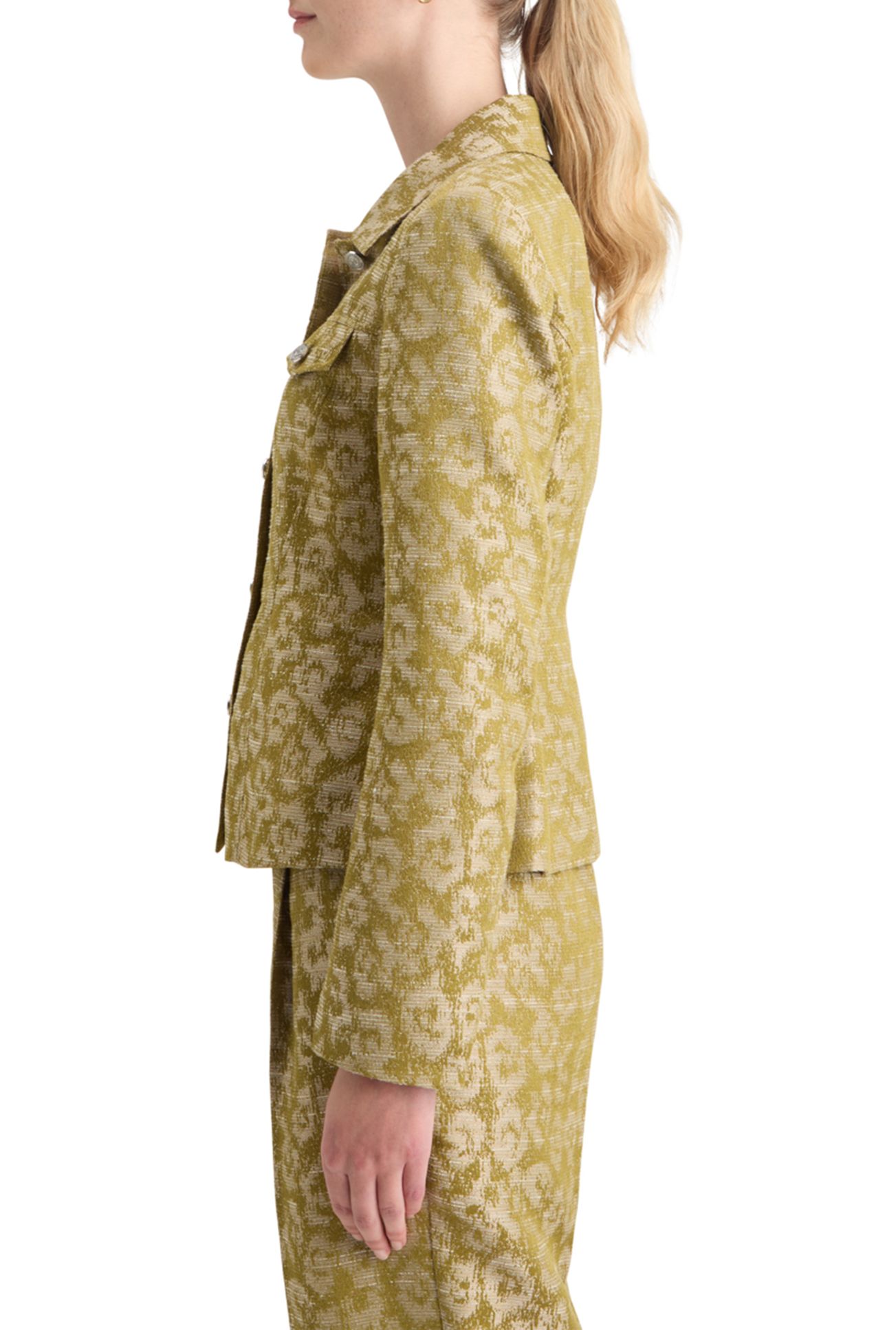 JACQUARD FITTED TRUCKER BLAZER IKAT LEOPARD 6