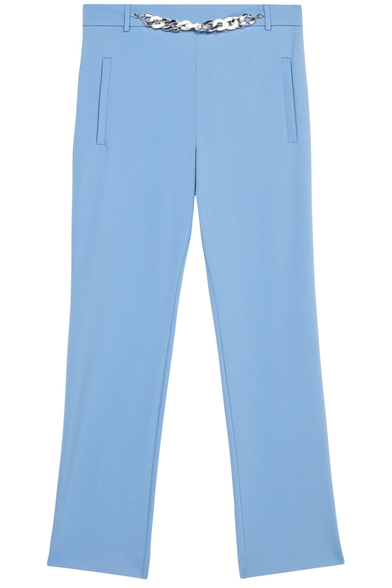 MILANO-STITCH FLARED TROUSERS BLUE 2