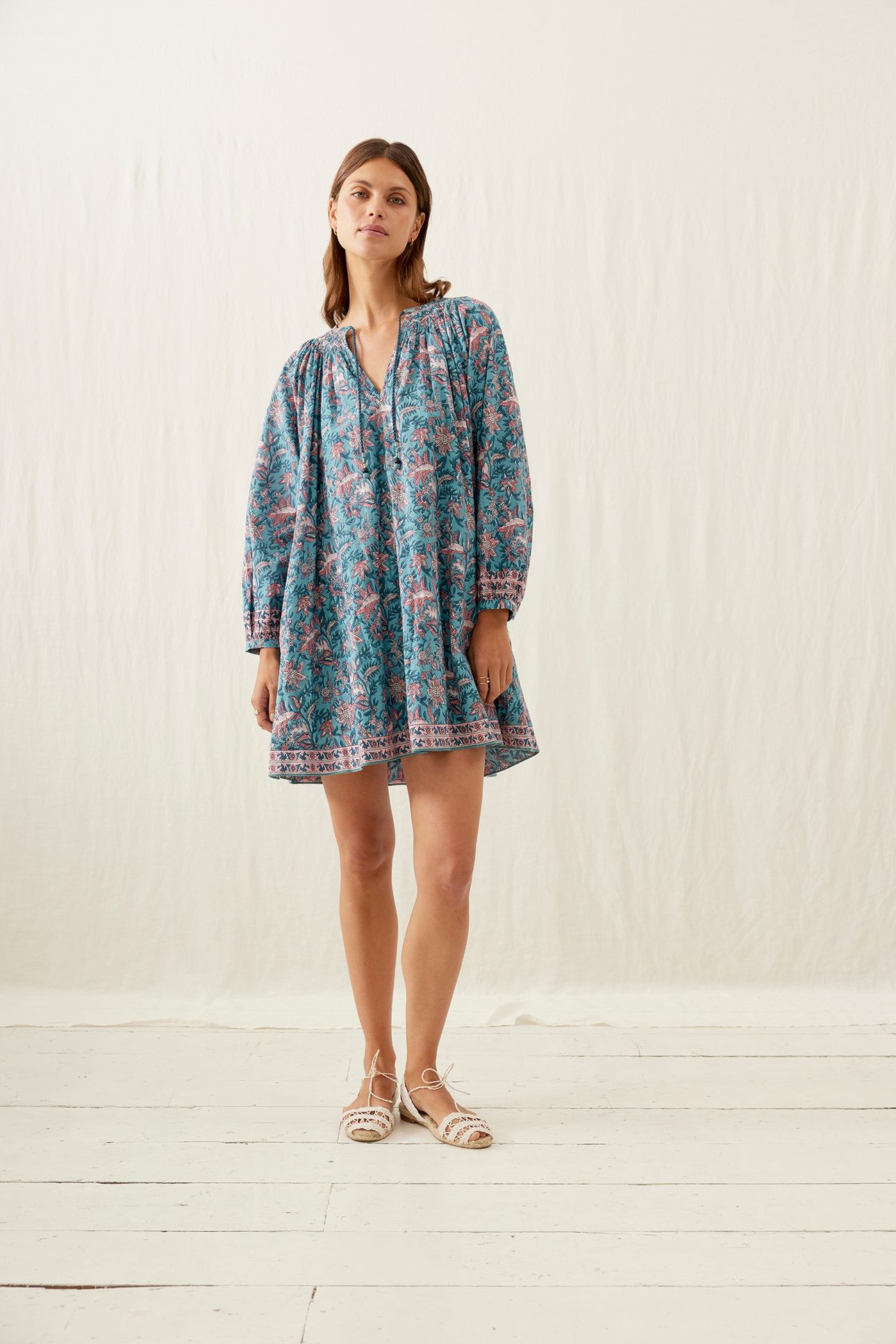 DRESS JANICE TEAL GARDEN OF EDEN 1