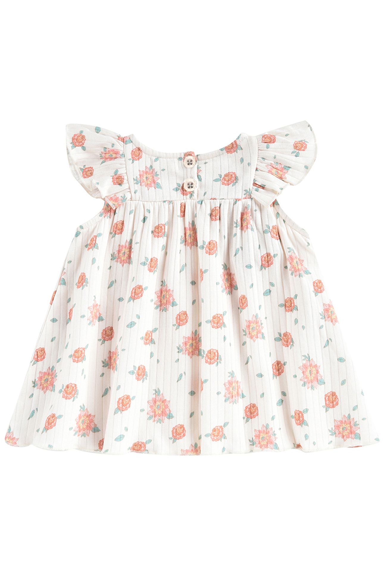 DRESS AMITA OFF WHITE FLOWERS 4
