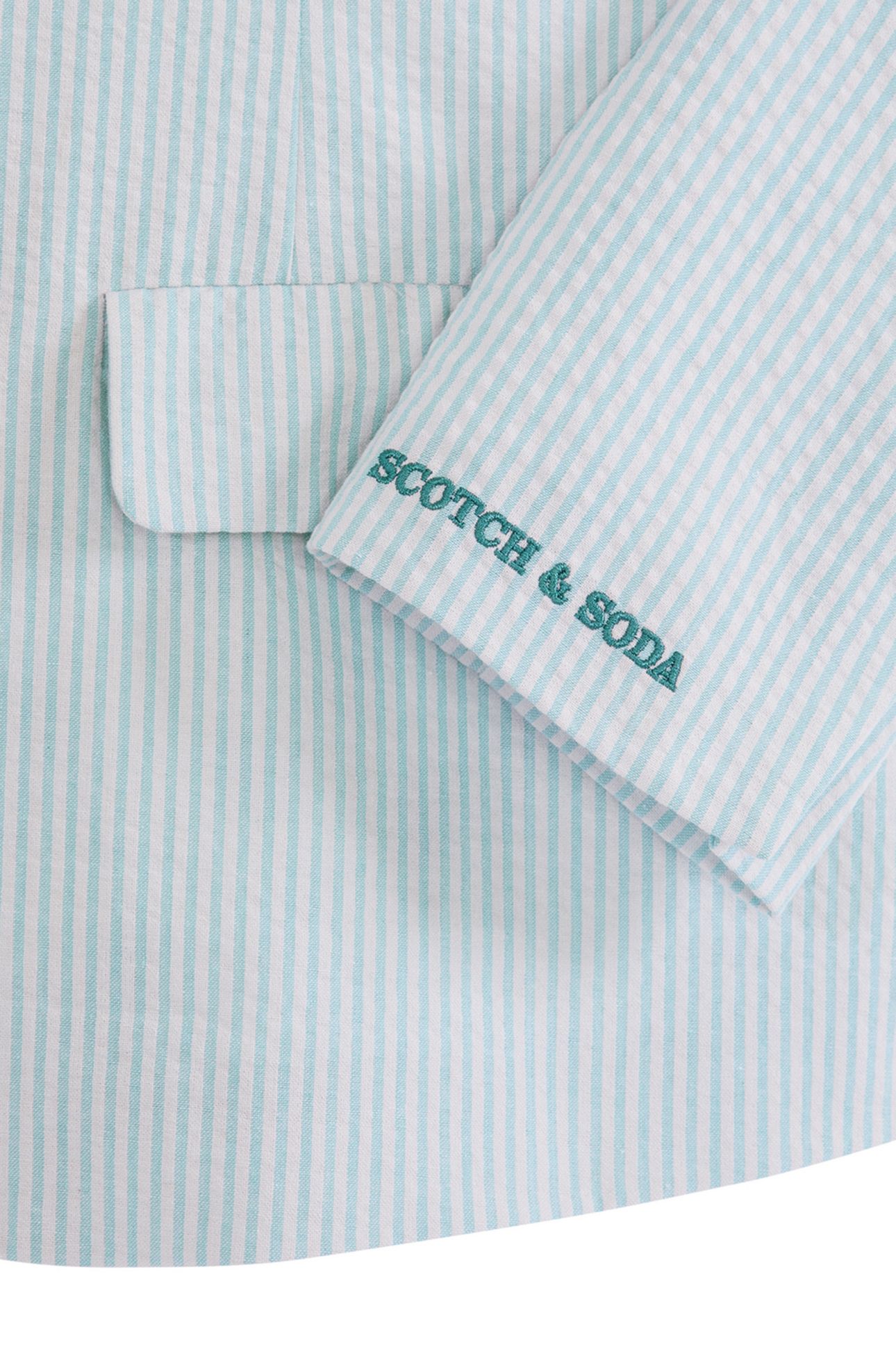 2PC BIG BOYS YD SEERSUCKER JACKET & PANT SUIT SET BLEACHED A 7