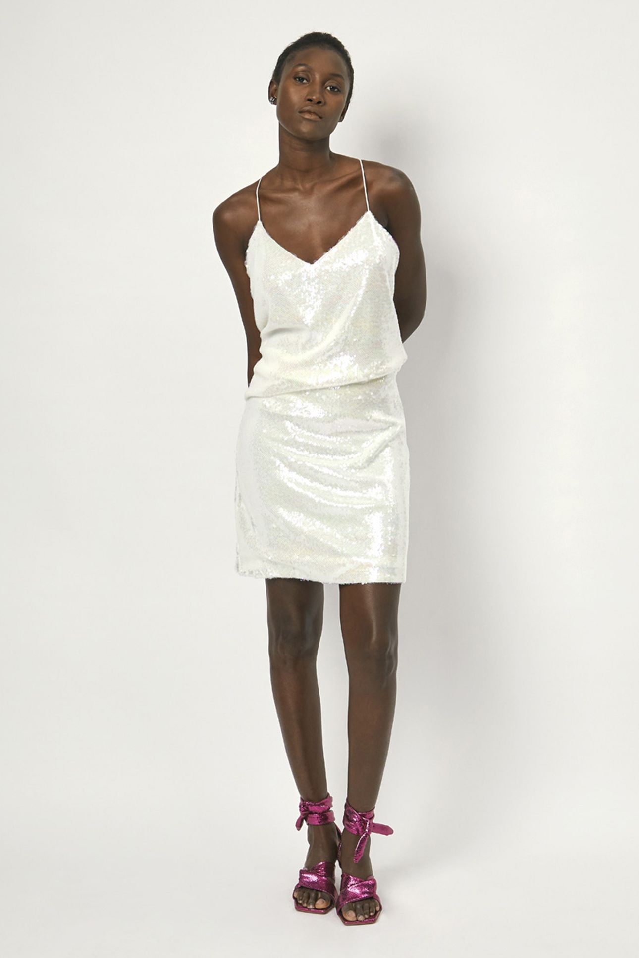 PEIO SEQUINS SKIRT MILK WHITE 1