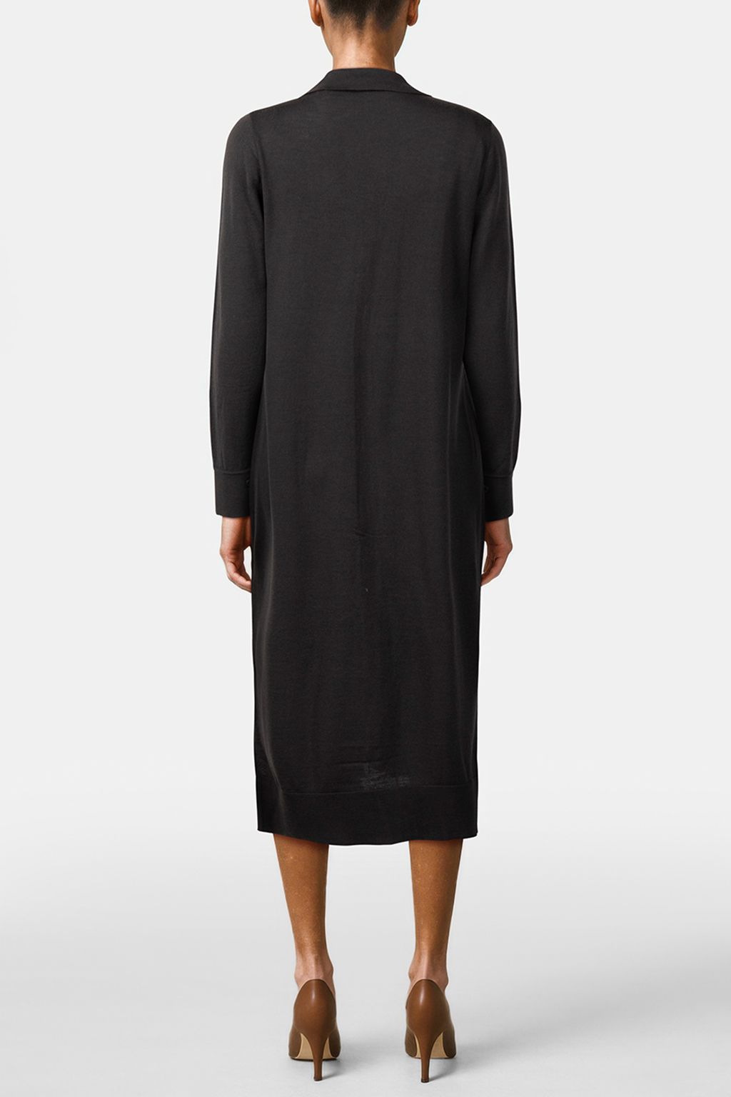 ADINA DRESS DARK KHAKI GREEN 2