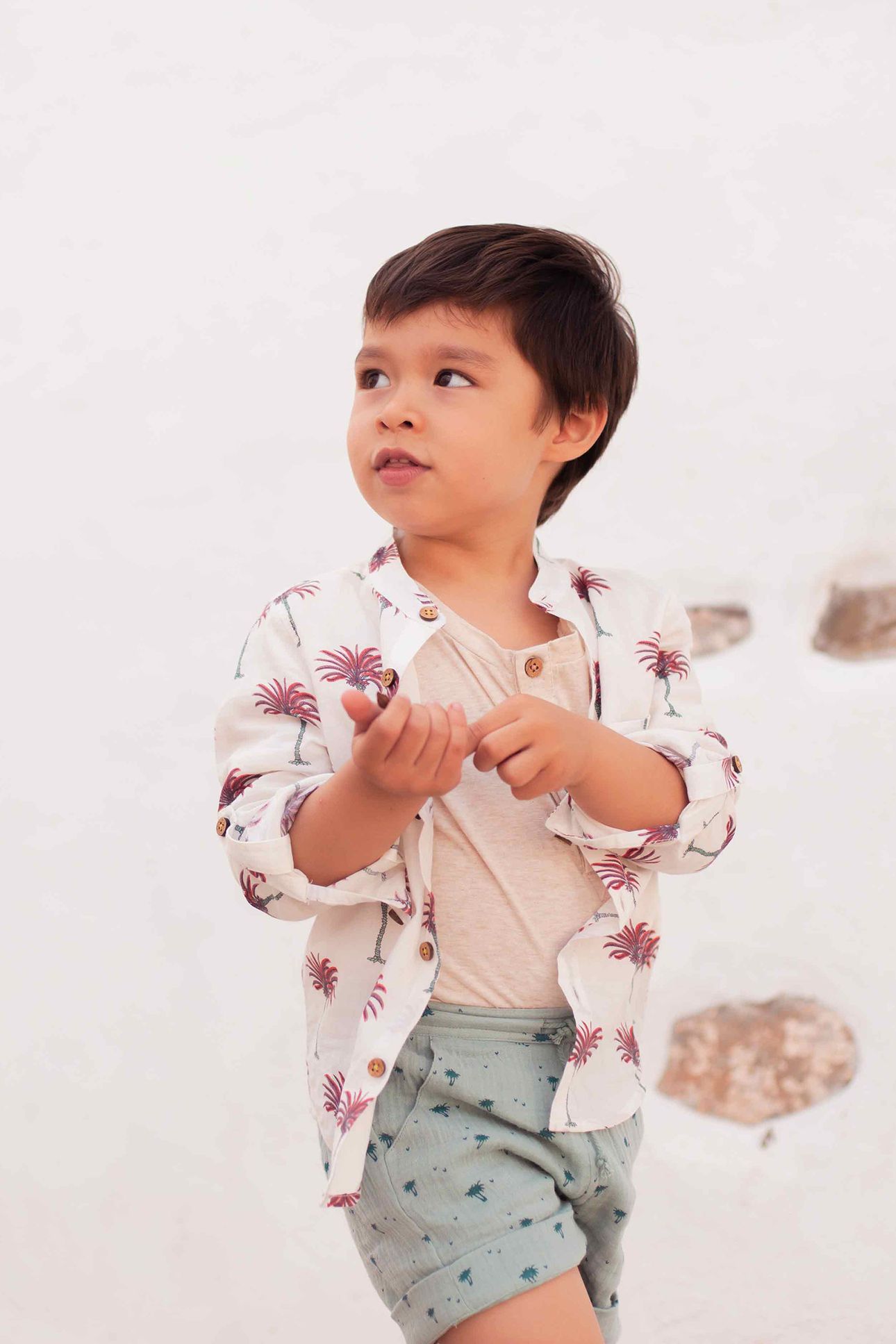 SHIRT AMOD WHITE TROPICAL 1
