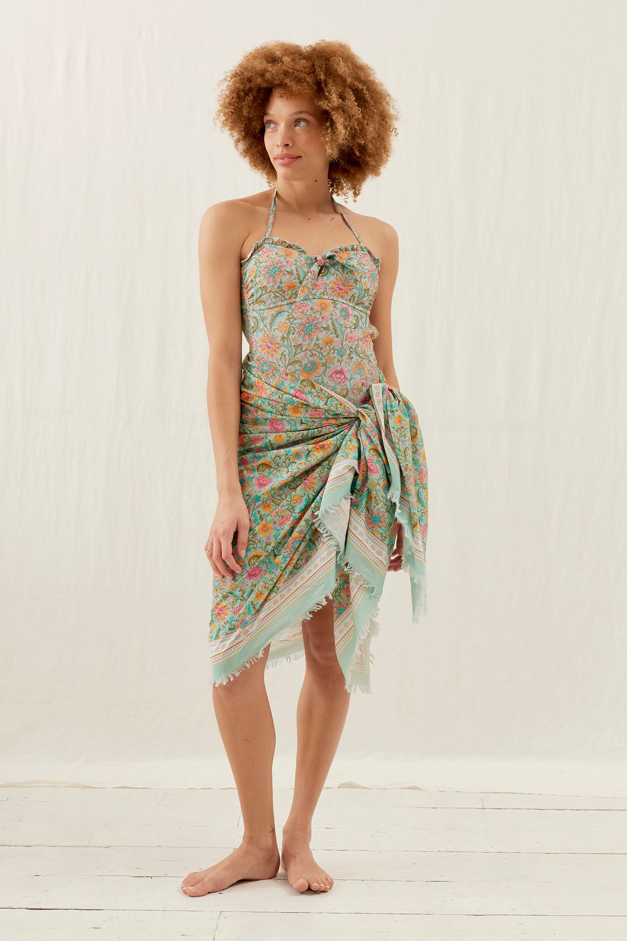 BATHING SUIT BAYO WATER RIVER FLOWERS 3