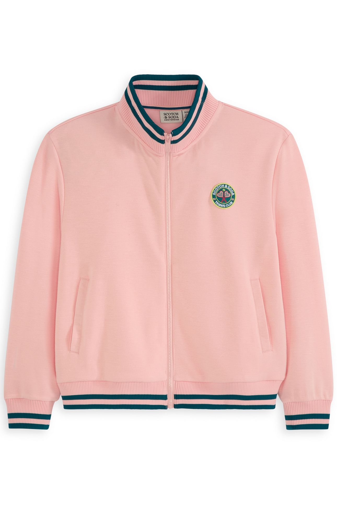 S&S GIRLS TENNIS GROUP DOUBLE KNIT TRACK JACKET LT PASTEL PI 1