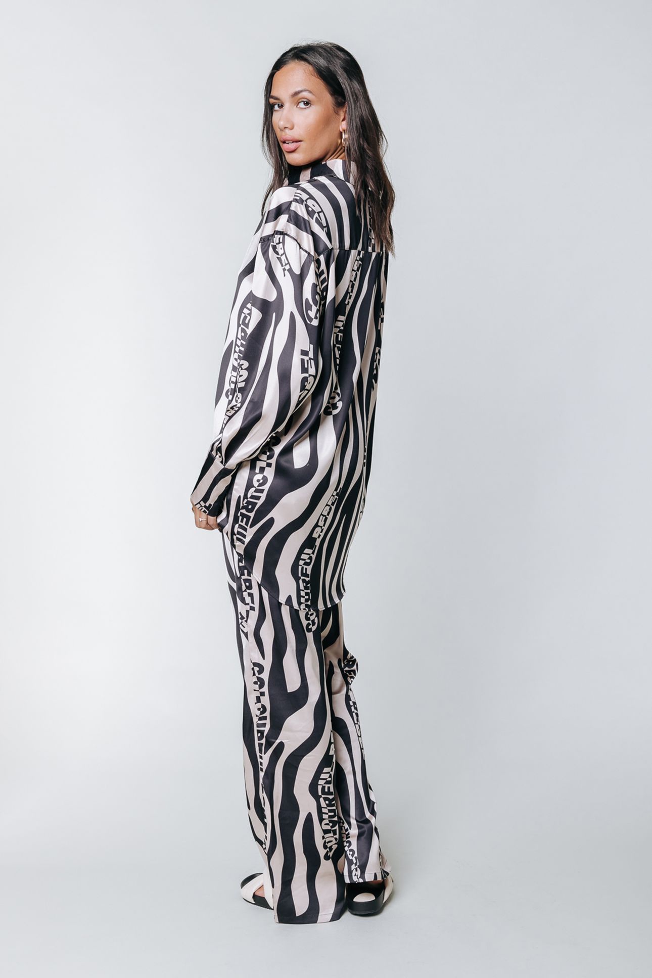 MELODY ZEBRA STRAIGHT PANTS SAND 3