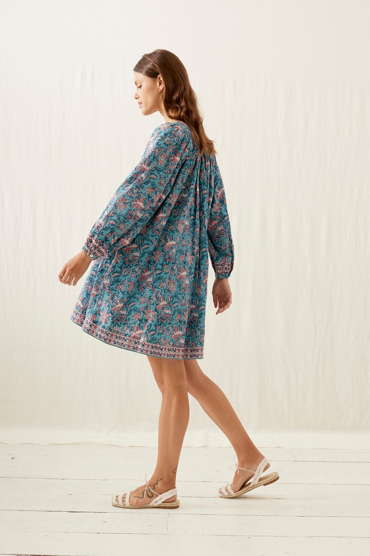 DRESS JANICE TEAL GARDEN OF EDEN 4